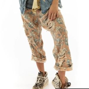 Vintage Flower Vibin Hand Distressed Trousers